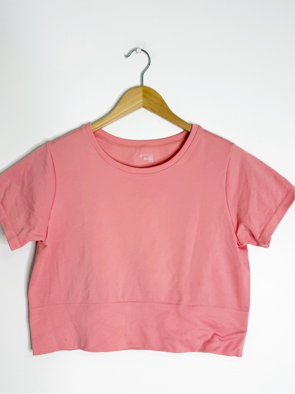 Aerie OFFLINE Seamless Crop Top Pink XL New With Tags